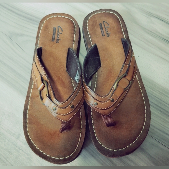 Clarks Shoes - Clarks Collection Fenner Nerice Leather Strap Sandals Sz-6
